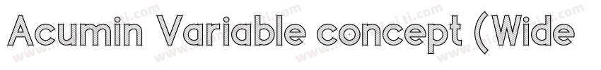 Acumin Variable concept (Wide Bold)字体转换